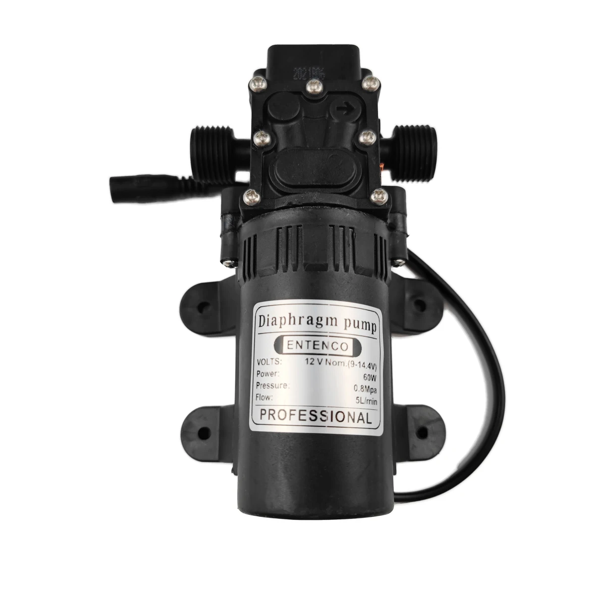 DC12V 60W 5L/Min Agricultural Electric Water Pump 120PSI High Pressure Booster Diaphragm Water Sprayer Car Wash 12V Adapter