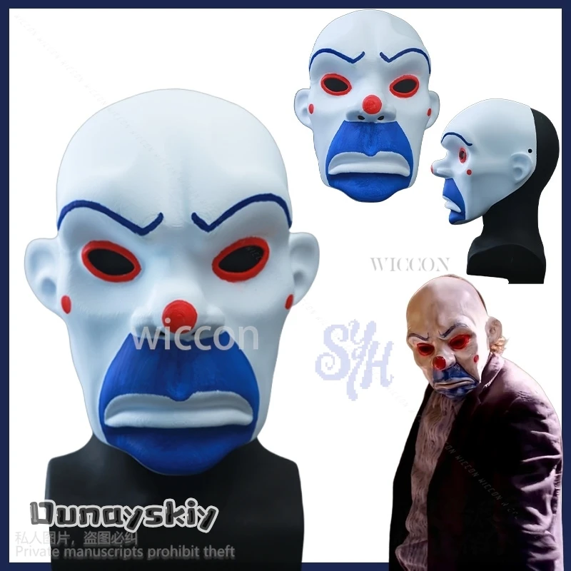 

Anime Movie Bank Knight Cosplay Joker 3D Polylactic Acid Horror Mask Props Masquerade Halloween Christmas Party Gifts 코스프레
