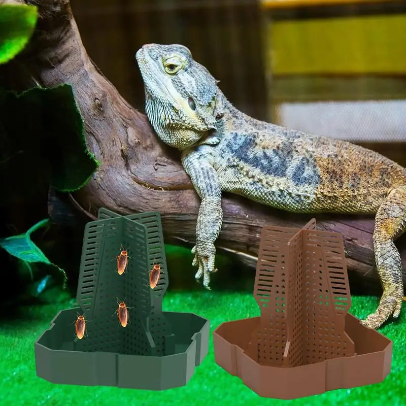 Lizard Food Bowl Feeding Bowl For Chameleon Mutual Inserting Prey Dish Lizard Gecko Pet Bowl Feeding Bowls For Leopard Bearded