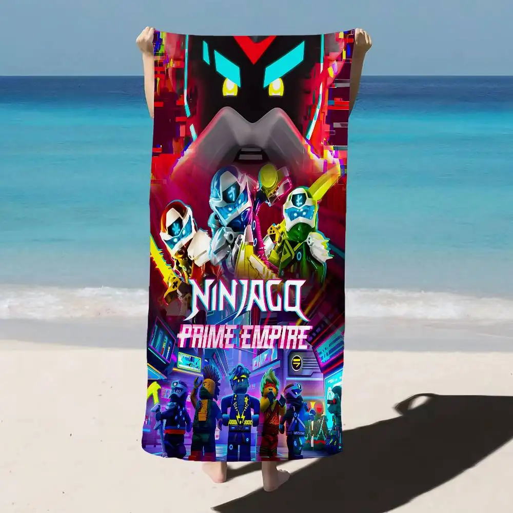 Cartoon N-NinJAGO Cool Beach Towel Colorful Bath Towels for Girl Microfiber Quick Dry Custom Sand Free Beach Yoga Spa Gym Pool