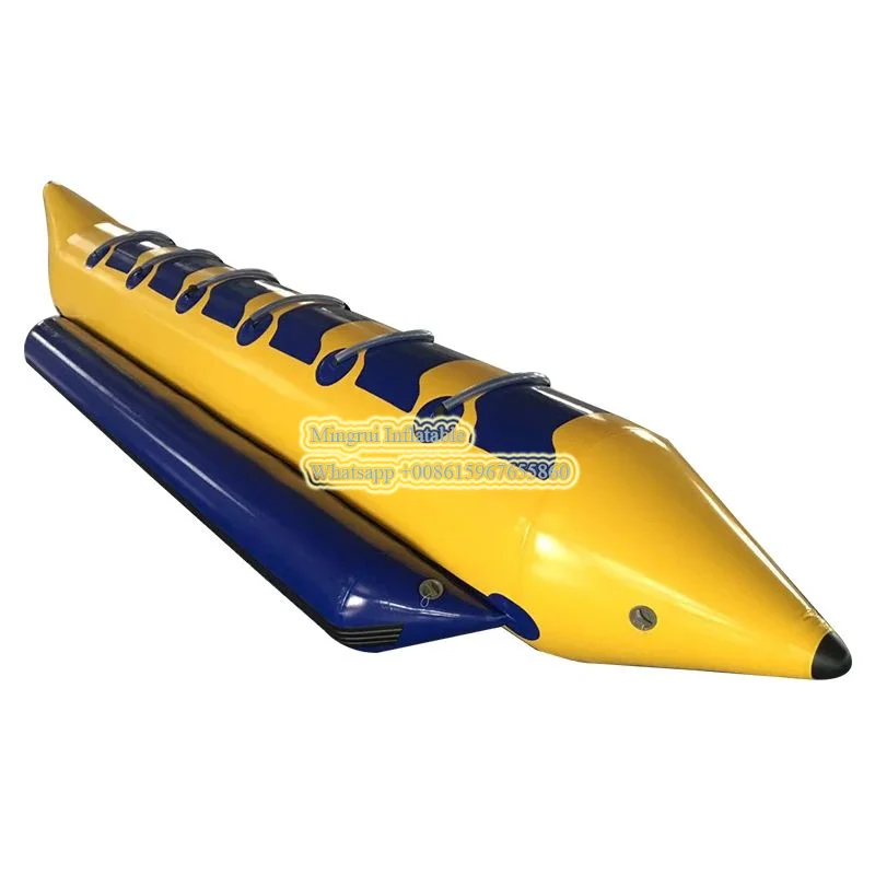 Durable Inflatable Banana Boat for Beach Club, Water Ski Boat, 6 Seat