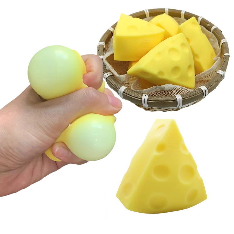 

Cheese Squishy Simulation Cheese Squeeze Toy Novelty Squeeze Toys Soft Cute Decompressing Pinching Slow Rebound Gifts