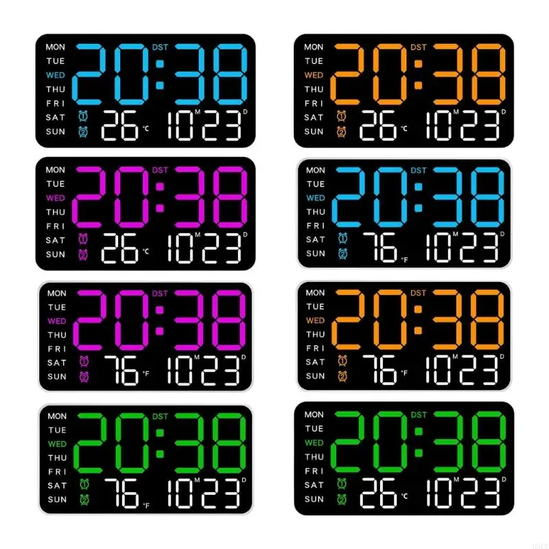 

Simple LED Digital Clock Showing Temperature And Calendar Feature 10 Useful Functions For Home Office Living Room Decor H9EE