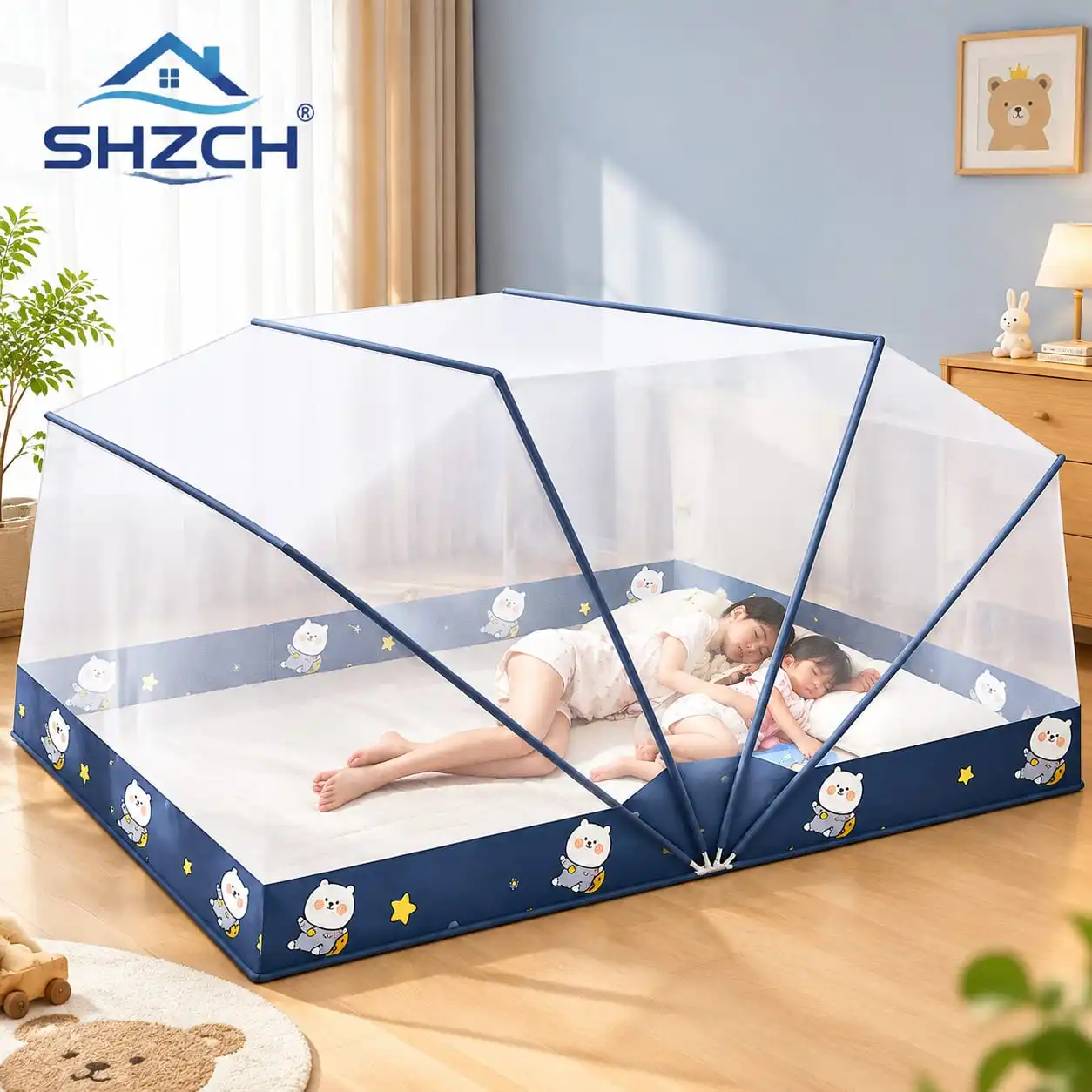 Household Convenient Mosquito Net Installation Free Folding Mosquito Net Student Dormitory Mosquito Cover Single Double Bed