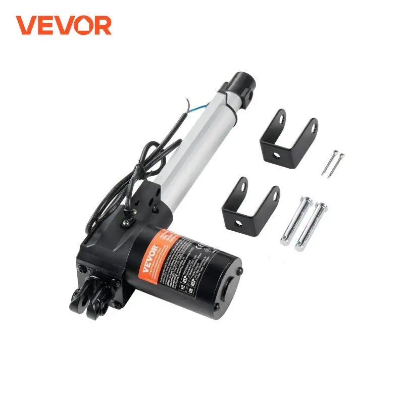 VEVOR 12V Linear Actuator 6/8/10/12/14/16 Inch 6000N 5mm/s Electric Linear Motor Controller W/ Mounting Bracket for Home Use