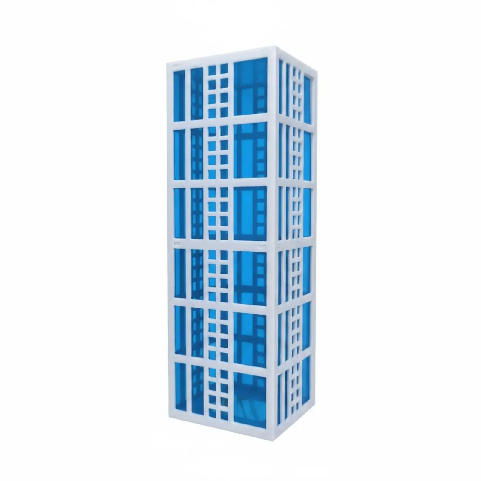 Scale Building Assembly Plastic Large Model Building Block Hollow Rectangular Structure for City Theme Shelf Decoration