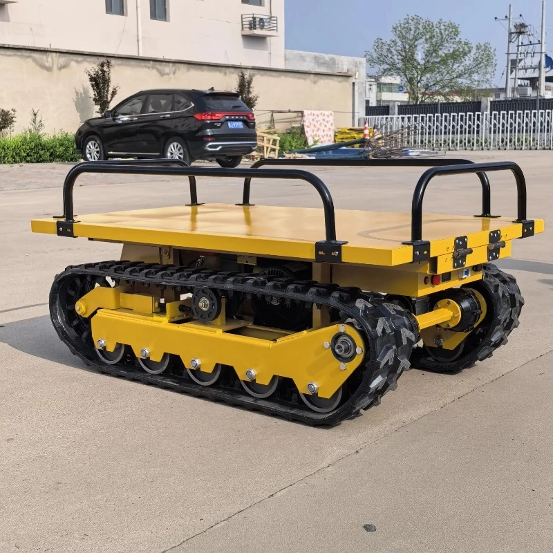 Electric Crawler Carrier Wireless New 500kg 1000W Remote Control Mini Dumper All-Terrain Tracked Utility Cart for Orchard Garden