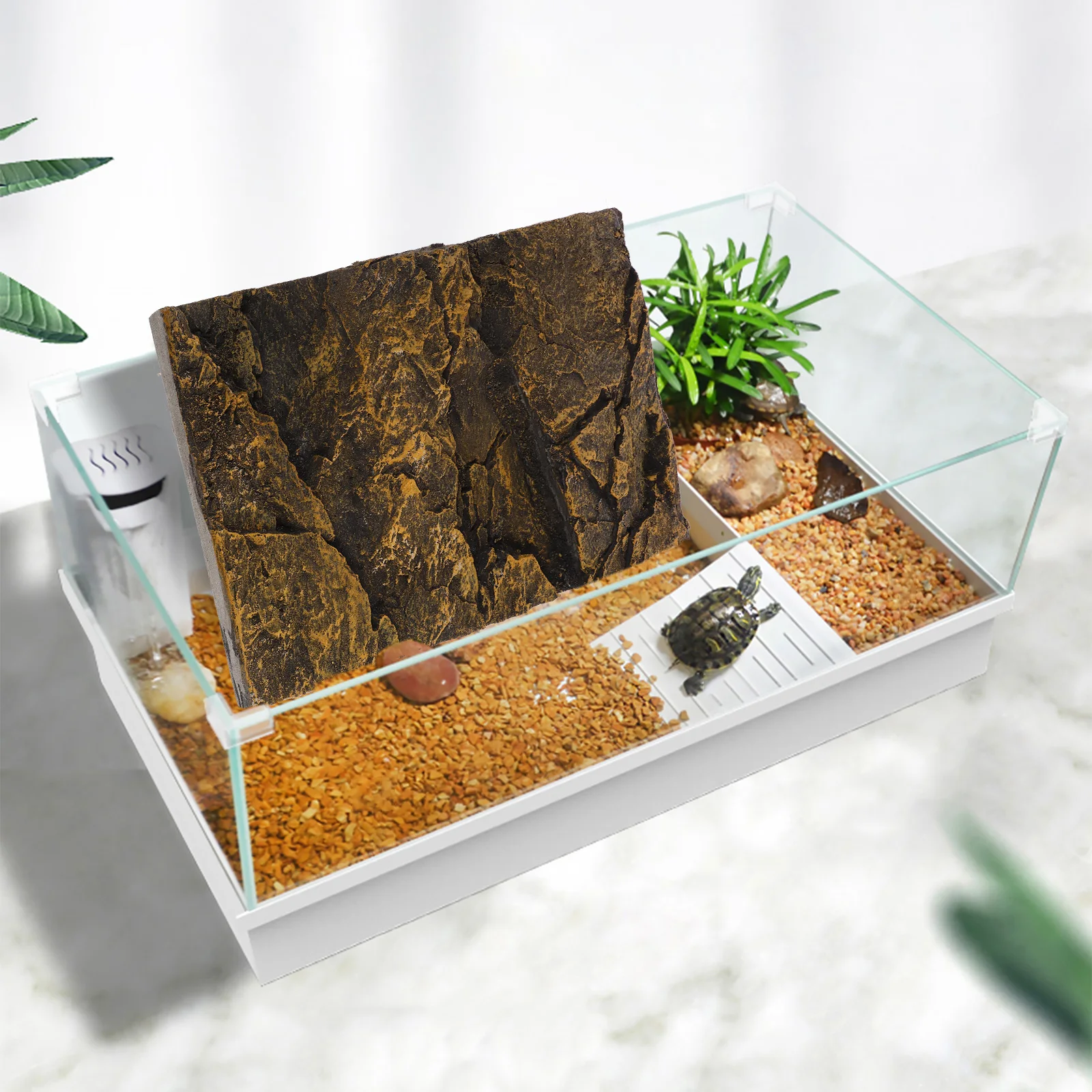 

3D Aquarium Background Panel PU Rock Textured Reptile Tank Decorative Terrarium Background Aquarium Backgrounds