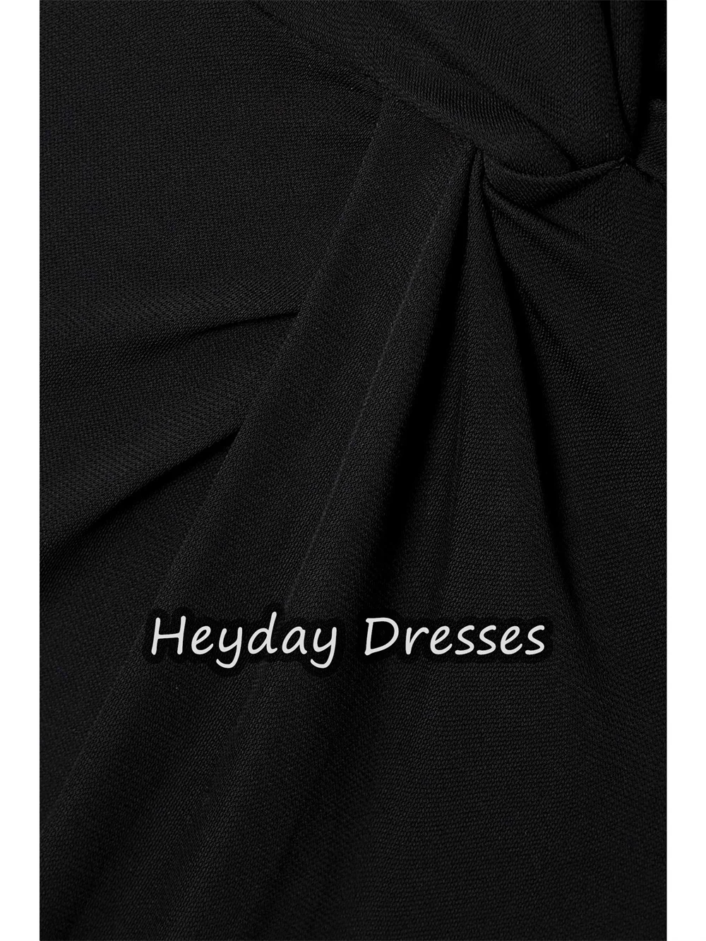 Heyday Crepe Mermaid V-neck Long Sleeves Simple Prom Gown Pleats Floor Length Formal Evening Party Dresses For Women 2023