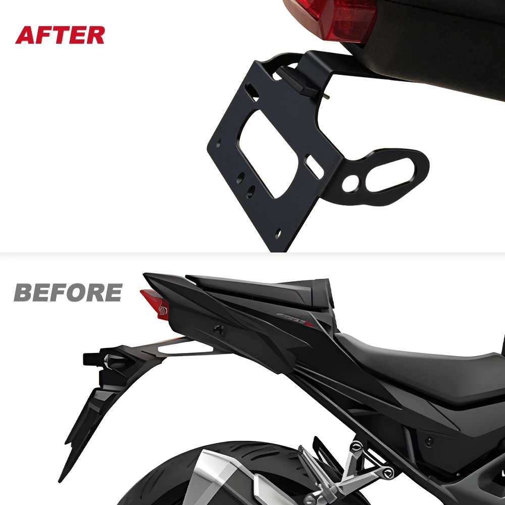 Motorcycle Rear Tail Tidy Fender Eliminator Kit License Plate Holder Bracket with Light CB750 Hornet 2023-2026 CB 750 For Honda