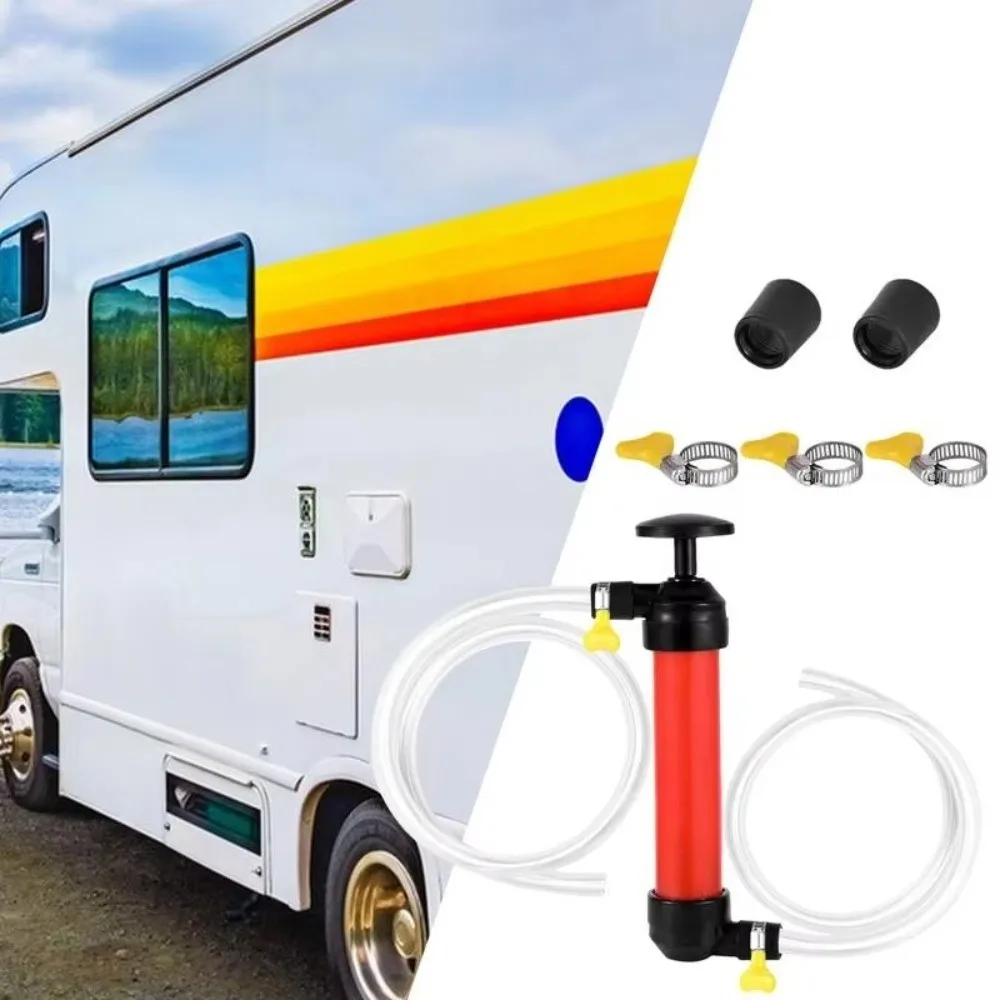 PVC Tube Manual Fuel Pump Air Pump Design with Clamp Oil Extractor Pump Self Priming Gas Siphon Hose Pump Car Fuel Transfer