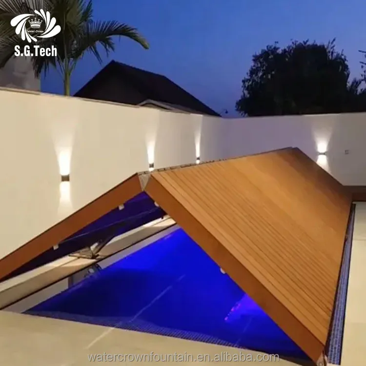Water Crown Premium Custom High Quality Folding Pool Cover Super Space-Saving & Durable for Swimming Pool Use