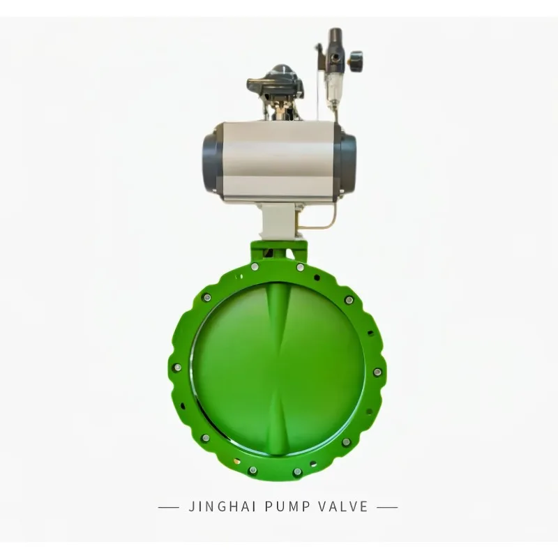 رذاذ PTFE الغبار فراشة صمام DN100-DN600 سبائك الألومنيوم القناة الحديد الزهر فراشة صمام مع المحرك الكهربائي