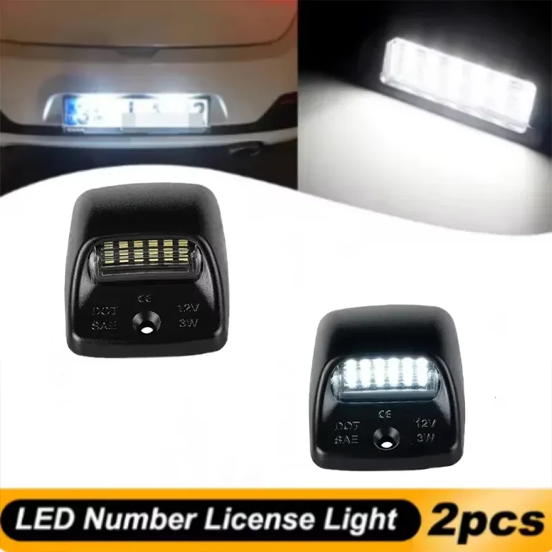 

2PCS License Number Plate Light for Toyota Tundra 2000-2011 2012 2013 Tacoma 2005-2013 2014 2015 Ca Rear Tail Bumper Lamp White