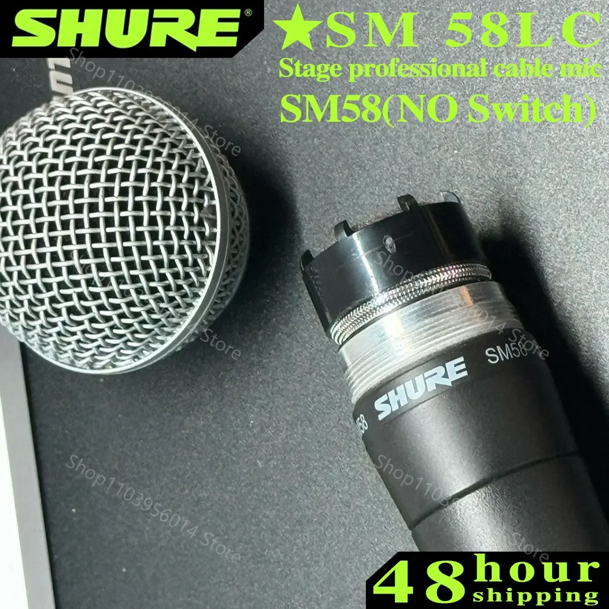 3PCS Shure SM58 Wired Microphone Karaoke Live Stage Concert YouTube Professional Recording Microphone Dynamic Volume Microphone