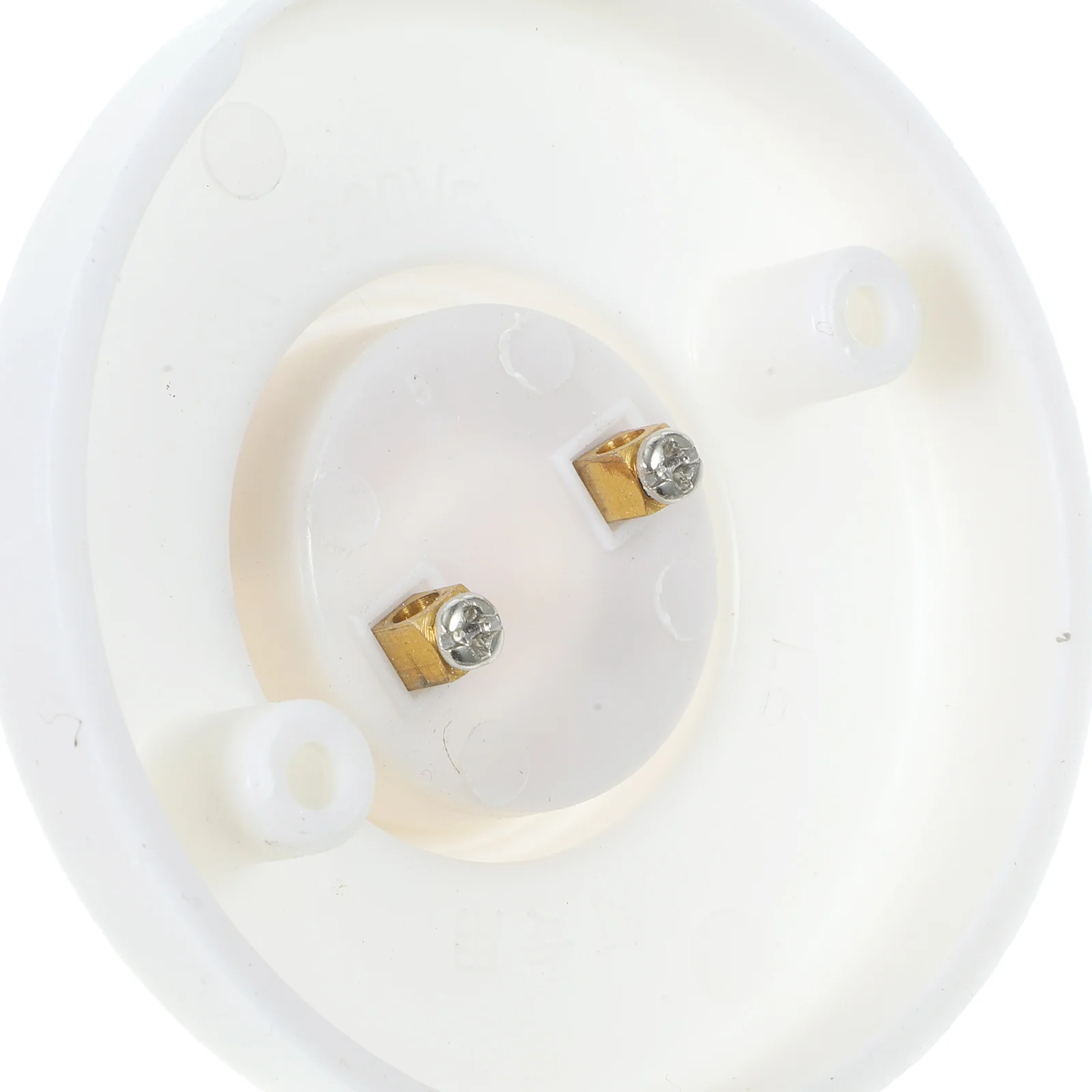 10 pçs soquete de luz suporte de lâmpada de montagem plana e27 parafuso luo boca (602 (terminal de cobre)) 10 peças base de lâmpadas apenas suportes brancos