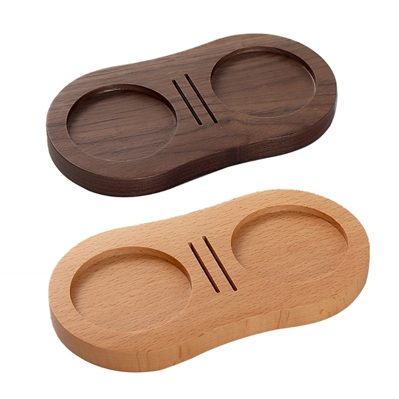 Wooden Coffee Filter Tamper Holder Espresso Non Slip Tamper Mat Stand Universal Coffee Maker Support Storage Base Dropship