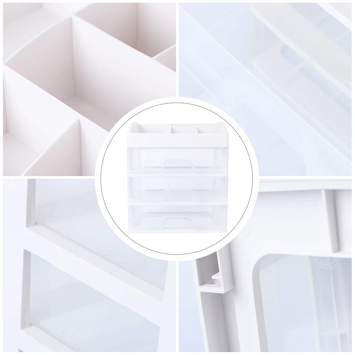 Small Item Storage Cosmetics Case Acrylic Container Drawer Organizer Portable Box Desktop