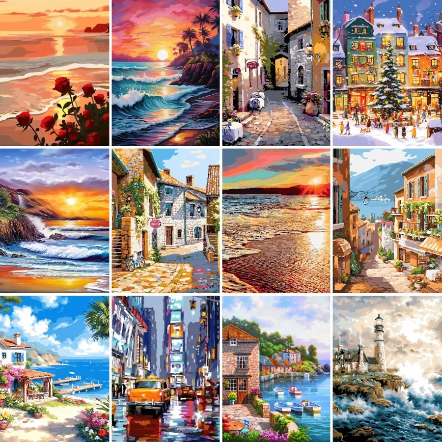 

5D Diamond Painting Set DIY Landscape scenery Embroidery Cross Stitch Art Handmade Gifts Home Decoration Children's Gifts