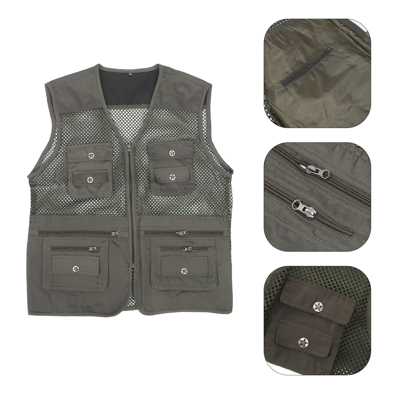 

Lightweight Breathable Outdoor Multi-Function Adjustable Storage Pockets Hiking Survival Travel Emergency Vest For Camping Fly