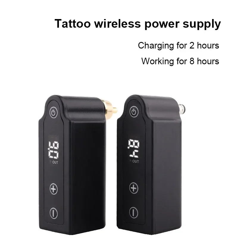 

Wireless Mini Tattoo Machine Power Supply Mobile Charging Power Battery 1400mAh LCD Display Screen Tattoo Equipment Supplies