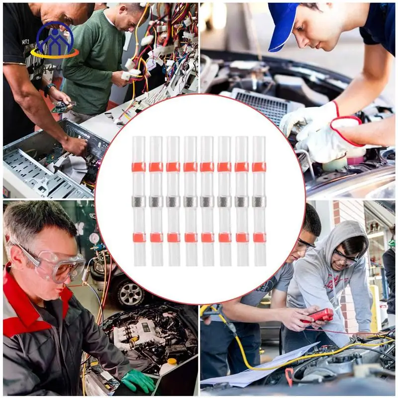 A44F-500 قطع 22-18 AWG الأحمر لحام ختم موصلات الأسلاك لحام الحرارة يتقلص موصلات الأسلاك المقاومة للماء محطات كهربائية