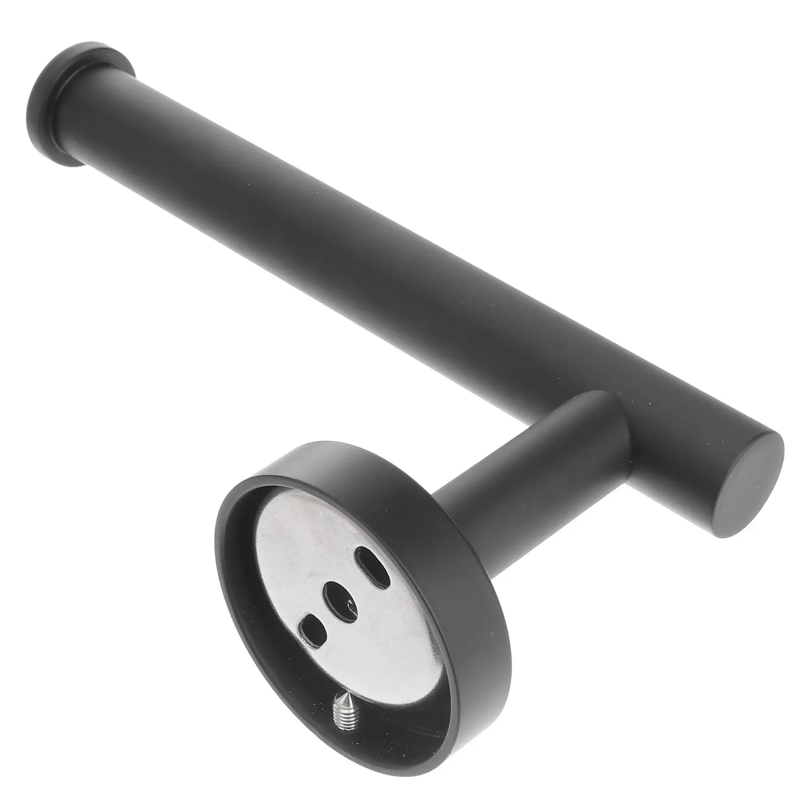 

1 set 1 Set Stainless Steel Toilet Holder Matte Black Wall Mount Roll Paper Rack For Bathroom Living Room Paper Storage Shelf