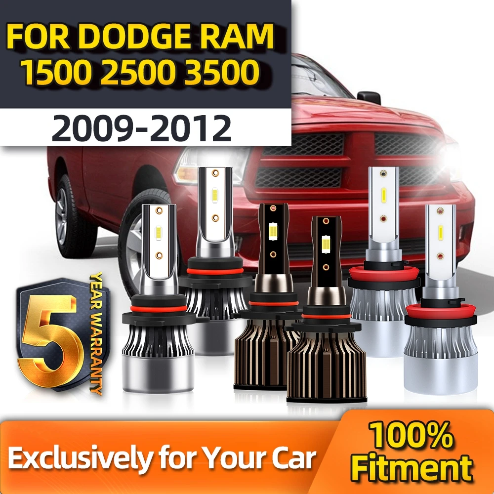 

Combo Beam LED Headlight Fog Light Bulb H11 9005 9145 6500K Lighting Ran For DODGE RAM 1500 2500 3500 2009 2010 2011 2012