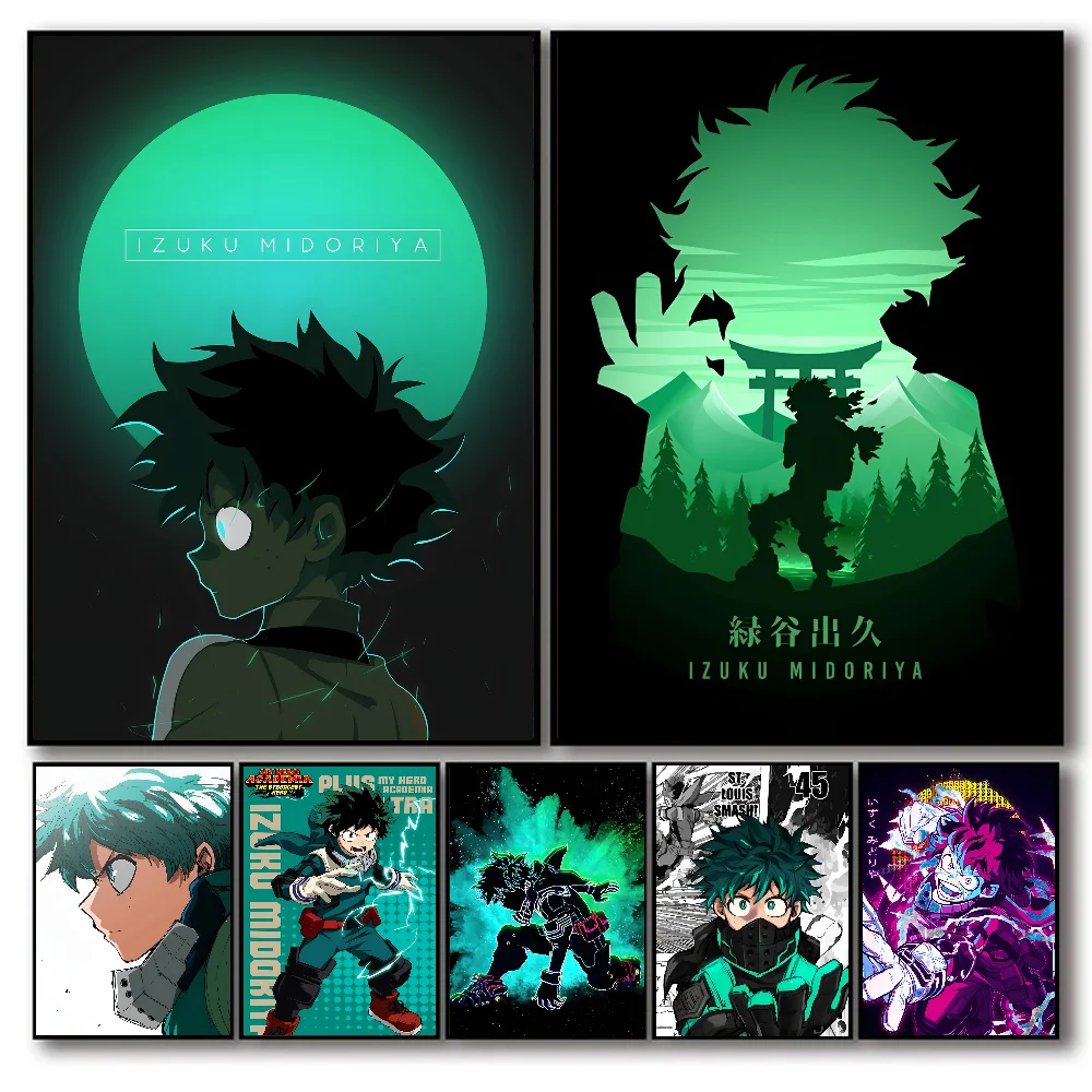 ملصق فني ذاتي اللصق للأكاديمي ، Midoriya Izuku ، مقاوم للماء ، ملصق ورقي ، قهوة ، منزل ، بار ، غرفة ، ديكور حائط #1