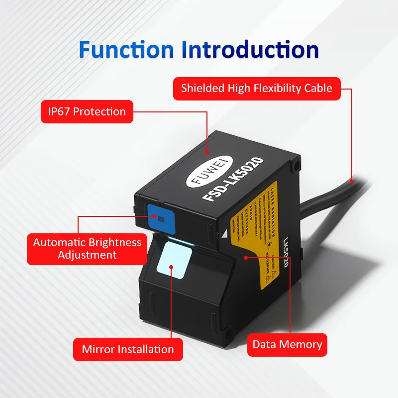 

FSD-LK High Precision Measuring Laser Sensor IP67 High-end Laser Displacement Sensor