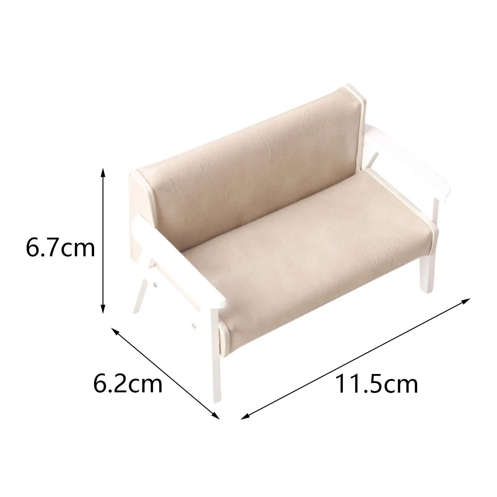 1:12 Scale Miniature Sofa, Dollhouse Furniture, Dollhouse Decoration for Pretend