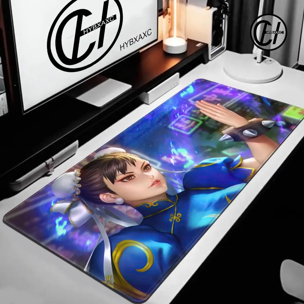 Hot Cute Kawii Girl Chun-Li Mouse Pad Laptop Gaming Accessories Mousepad Large Desk Mat Computer Gamer Keyboard Rug