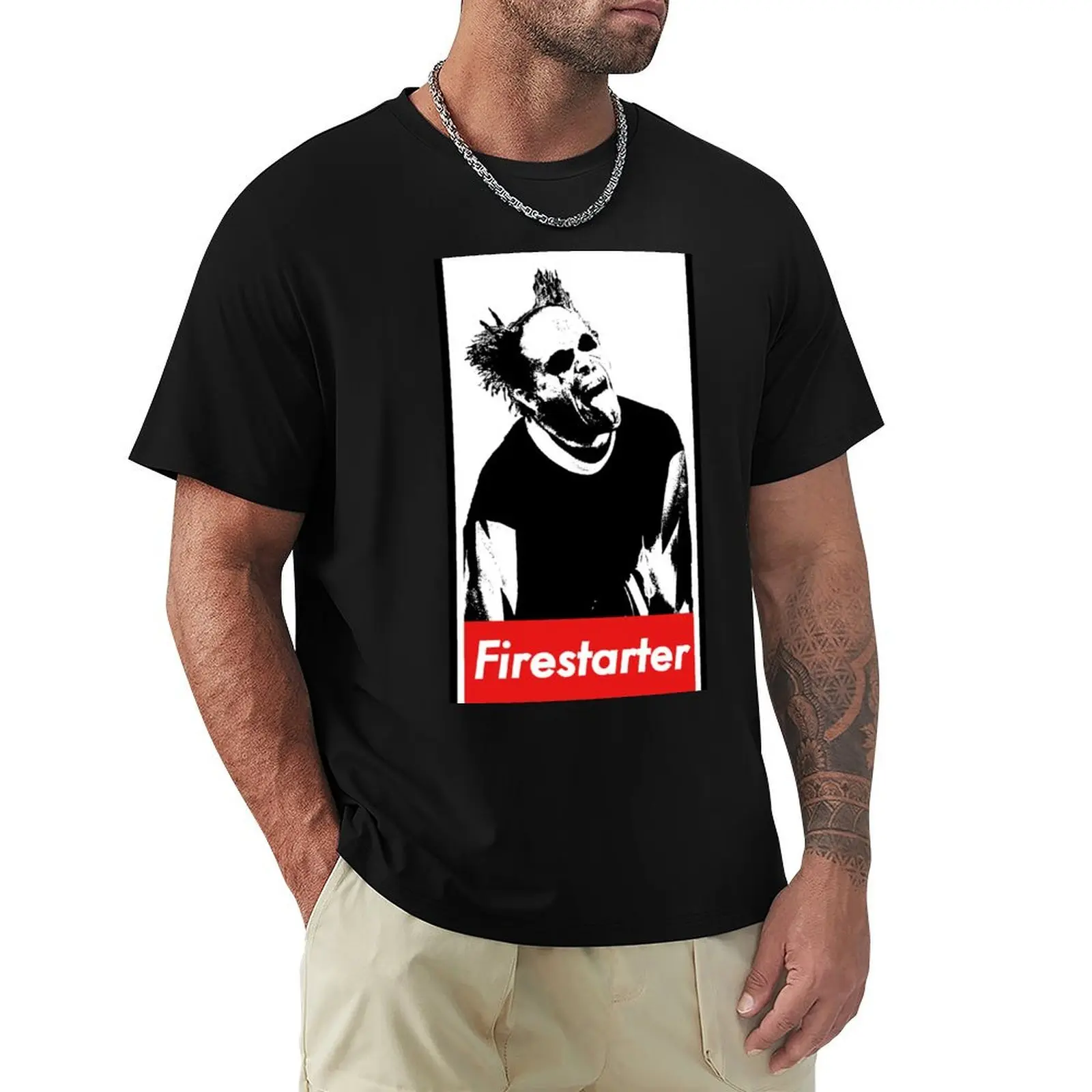 Keith Flint - Firestarter T-Shirt Stylish Print Short Sleeve Tee