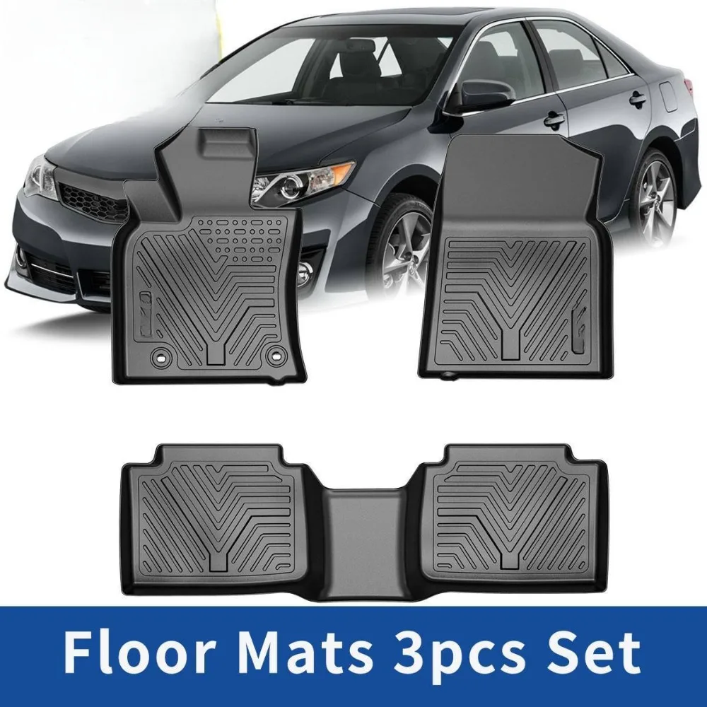 3D TPE Floor Mats Liners for 2018- 2024 Toyota Camry LE SE XLE Sedan All Weather