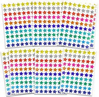 10 Colors Holographic Small Star Stickers for Kids Reward, Behavior Chart, School Classroom Student Teacher Supplies, 0.6\