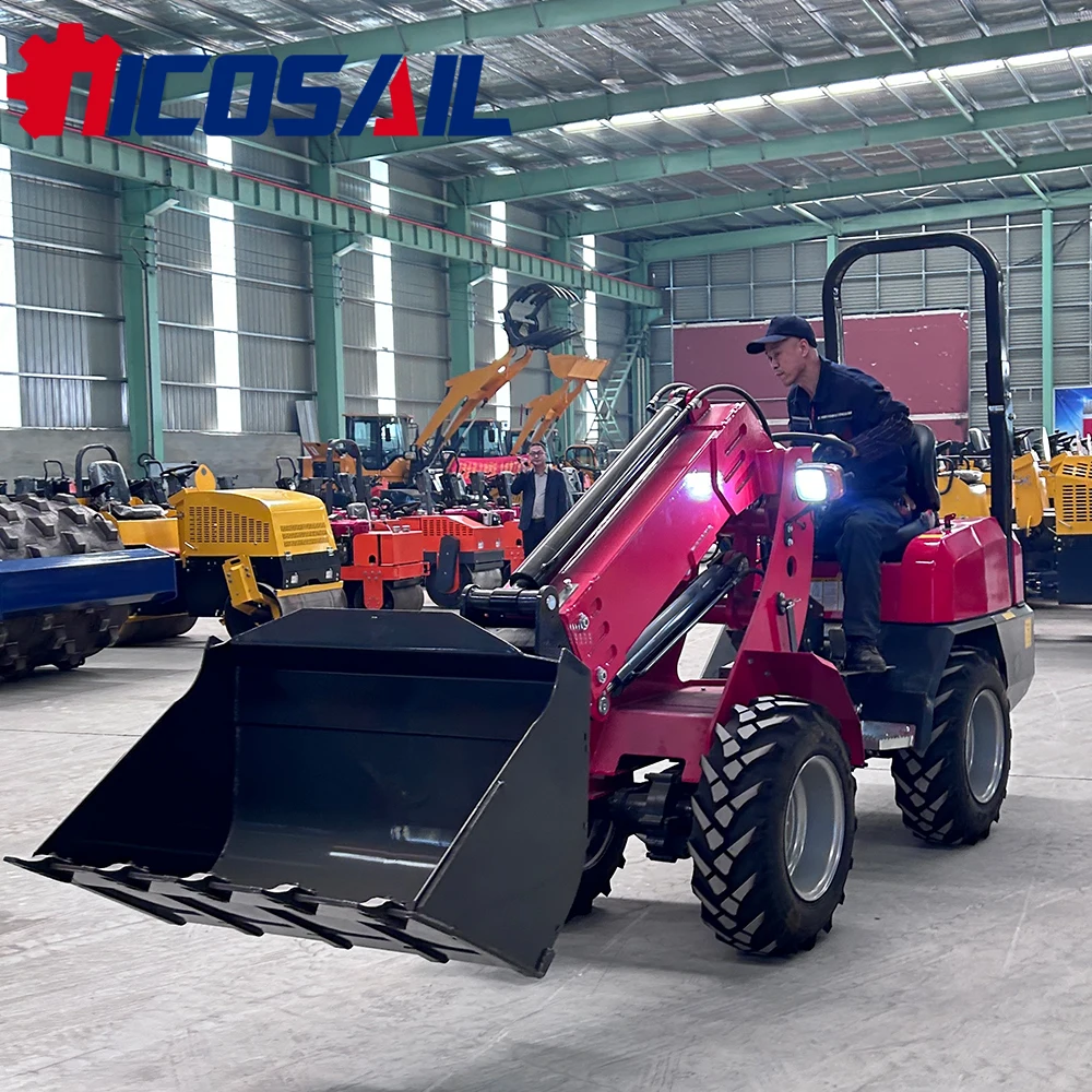 

Мини-компактный телескопический погрузчик Погрузочно-разгрузочный аппарат Телескопический рычаг Мини-колесный погрузчик для продажи