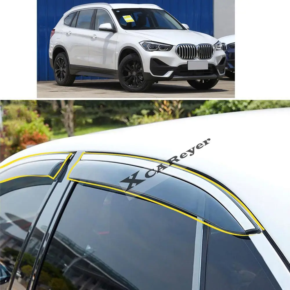 

For BMW X1 F48 2016 2017 2018 2019 2020 2021 Car Body Styling Sticker Plastic Window Glass Wind Visor Rain/Sun Guard Vent Parts