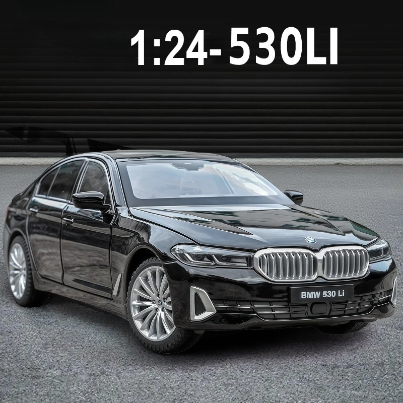 

1:24 530Li имитация сплава, роскошная модель седана, украшение для рабочего стола, игрушка в подарок, детская литая под давлением металлическая игрушка