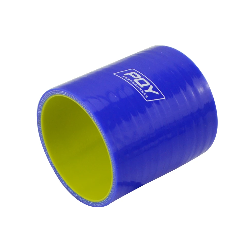 Mangueira de acoplador de tubo de admissão turbo, intercooler reto de silicone azul e amarelo 2 \'\'51mm / 2.5 \