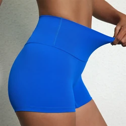 Sexy Solid Color High Waist Yoga Short Legging Soft Tight Women Fitness Sport Short  Cycling Comprehensive Training Jog Athletic