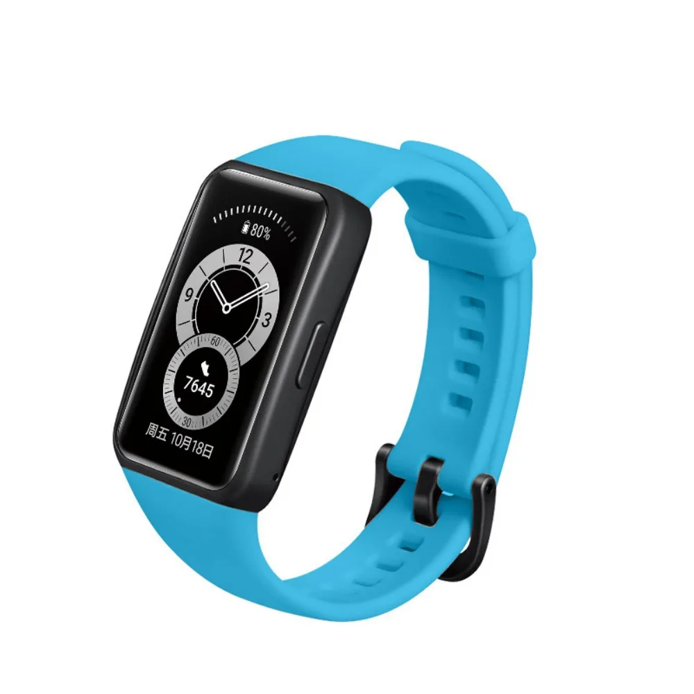 

Portable TPU Watch Strap Replacement Smart Watch Bracelet Breathable Accessories Watchband for Huawei Band 6/Honor Band 6