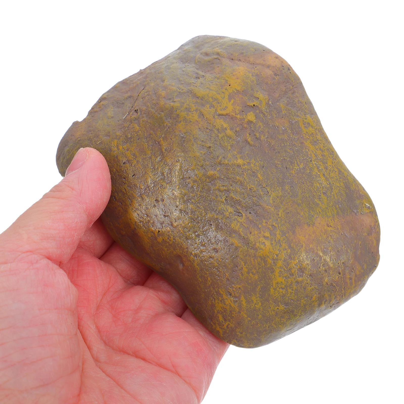 

Simulation Stone Key Box Durable Hidden Case Resin Compartment Mechanical Protective Lid Compact Portable