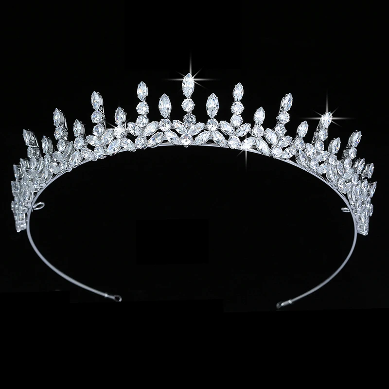 

Tiaras and Crown HADIYANA Trendy Women Wedding Bridal Hair Accessories Fashion Party Gift Cubic Zircon BC5541 Corona Princess