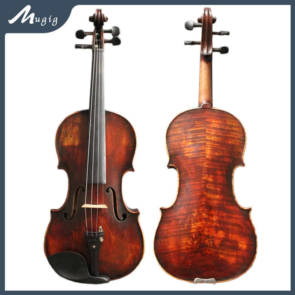 Dark Antique Old 5 Star Master Level Fiddle 4/4 Acoustic Violin Stradi 1716 Copy Cremonese Violino European Maple Free Bow Case