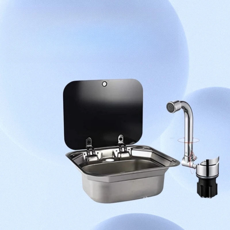 

RV faucet with cover sink, folding faucet for modified car 1003