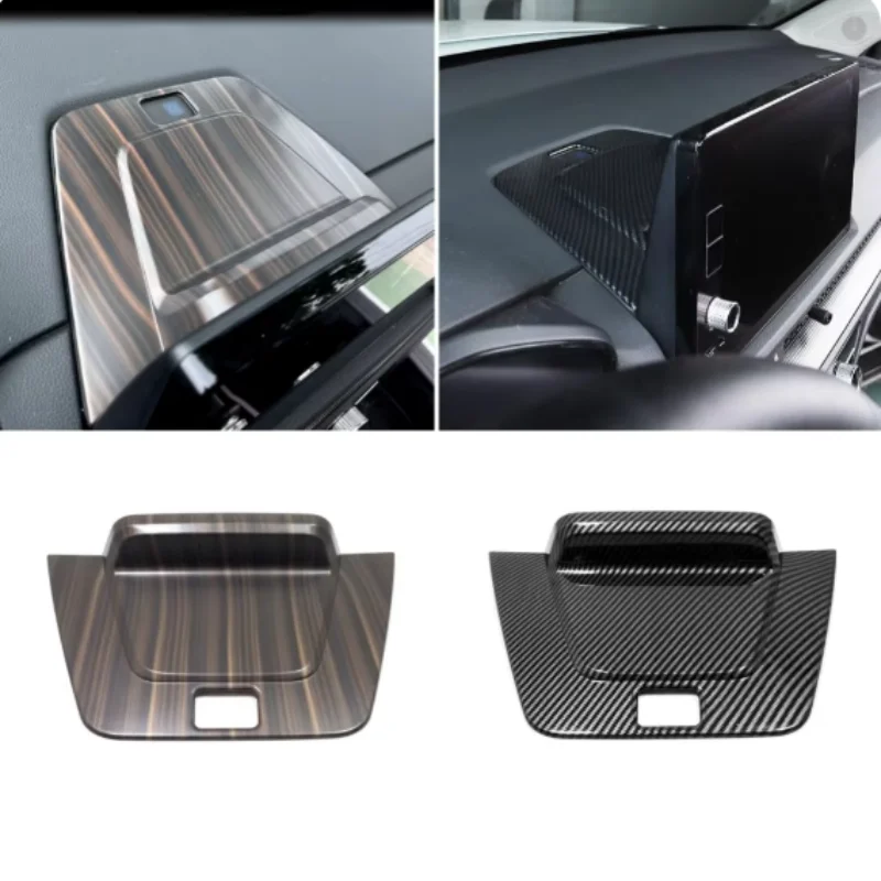 

For Honda CRV CR-V 2023 2024 Car Accessories ABS Plastic Carbon Console Navigation Frame Cover Trim 1PC