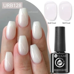 UR SUGAR-Gel de base en caoutchouc transparent, MSI lai70., gel de construction blanc, vernis à ongles semi-permanent, manucure UV, 7ml