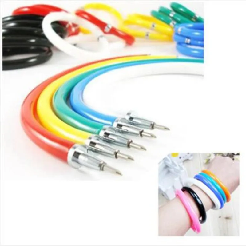 6 Pieces/Batch, Arbitrarily Bent Bracelet Ballpoint Pen Novelty Flexible Office Children'S Writing Gift Student Stationery