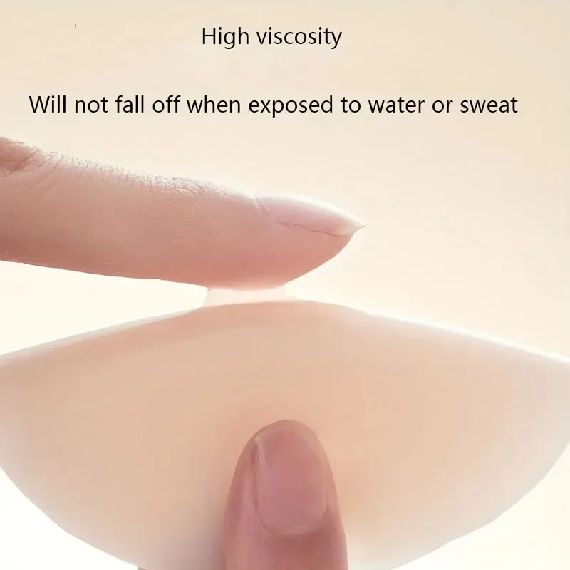 1 Pair Reusable Breast Petals Nipple Cover Invisible Petal Adhesive Strapless Backless Stick on Bra Silicone Breast Patch