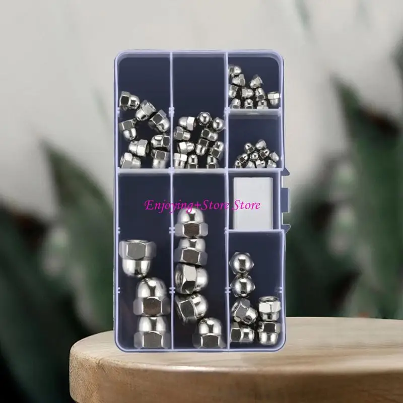 

G6DA 50pcs из нержавеющей стали шестнадцатилетняя шестигранная гайка декоративная круглая головка купол, 1/4-20